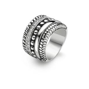 TI SENTO MILANO Wide Band Silver Ring Size 8.5